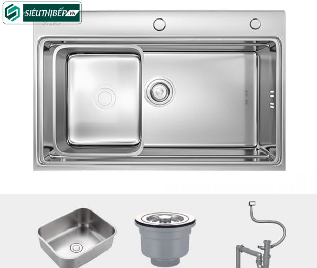 Chậu rửa bát Konox KN 7548SO (Inox 1 hộc lắp dương)