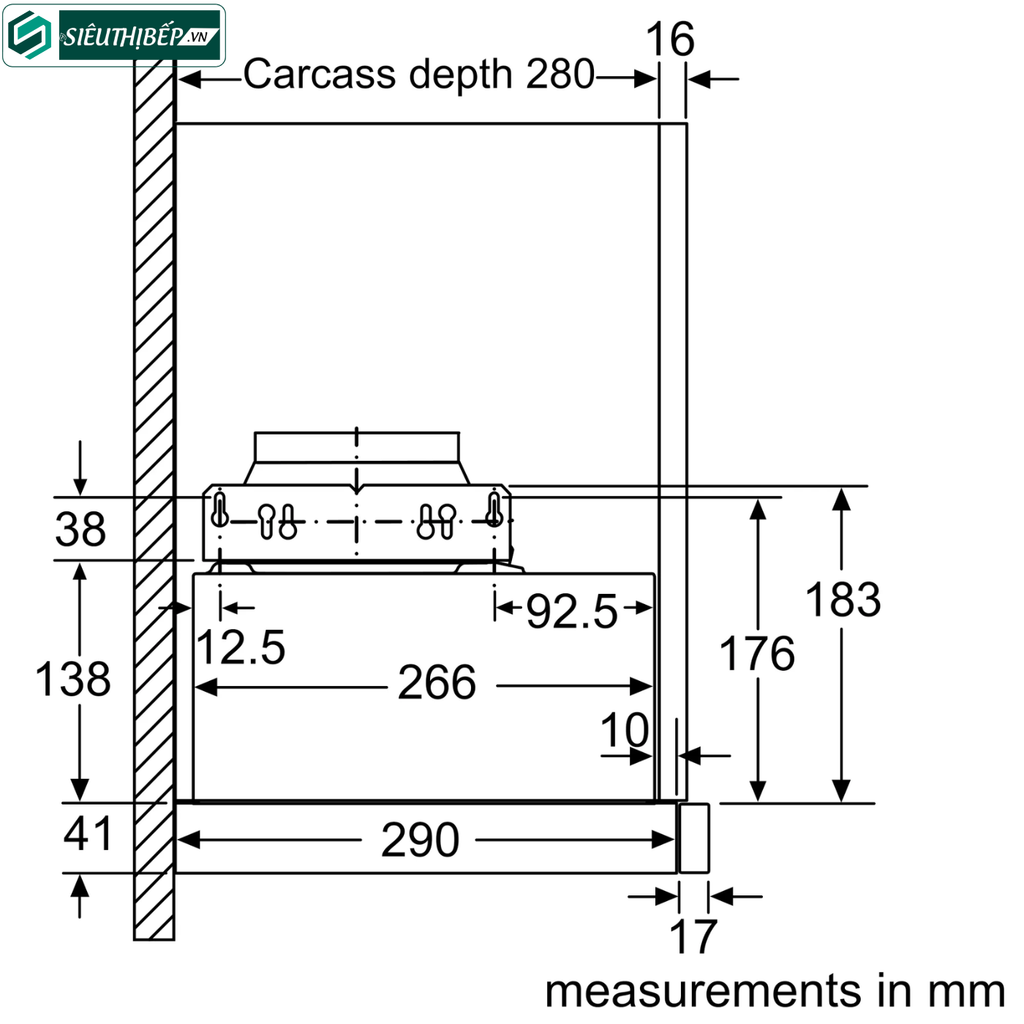 Máy hút mùi Bosch HMH DFM063W56B - Serie 2 (Âm tủ - Made in Germany)