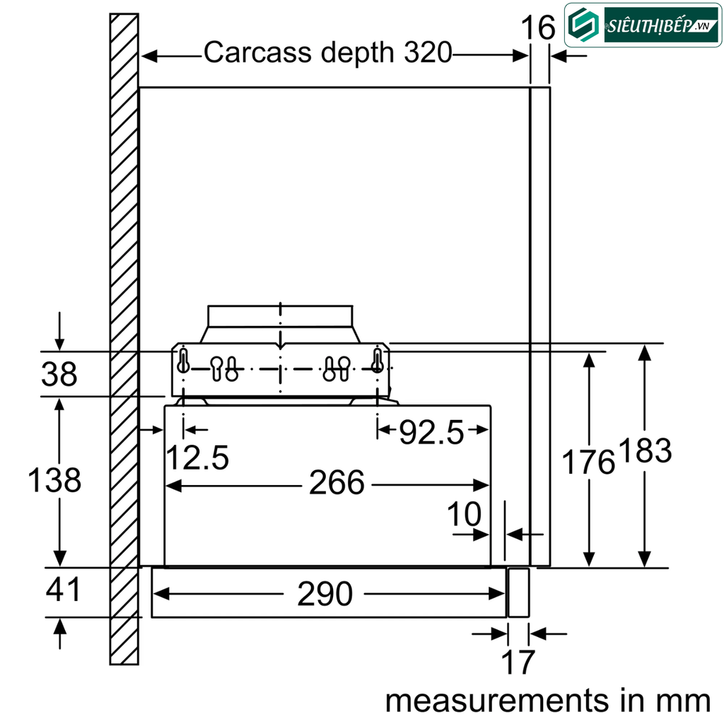 Máy hút mùi Bosch HMH DFM063W56B - Serie 2 (Âm tủ - Made in Germany)