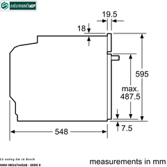 Lò nướng Bosch HMH HBG6764S6B - Serie 8 Home Connect (71 Lít - Âm tủ )