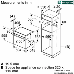 Lò nướng Bosch HMH HBA534BS0A - Serie 4  (71 Lít - Âm tủ)