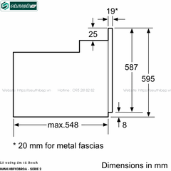 Lò nướng Bosch HMH HBF113BR0A - Serie 2 (66 Lít - Âm tủ)