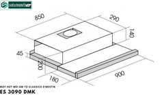 Máy hút mùi D'mestik ES 3090 DMK (Âm tủ Classico )
