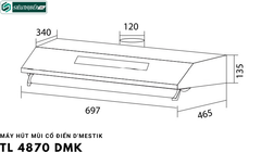 Máy hút mùi D'mestik TL 4870 DMK (Cổ điển)