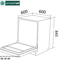 Máy rửa bát D'mestik ES 15-01 (Độc lập - 15 bộ bát đĩa Châu Âu )