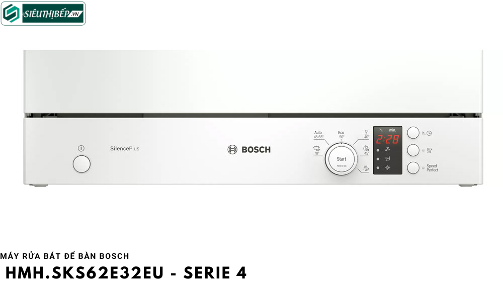 Máy rửa bát nhỏ Bosch HMH SKS62E32EU - Serie 4 (Để bàn - 6 bộ đồ ăn châu Âu)