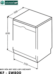 Máy rửa bát Kaff KF - SW800 (Nhỏ - Độc lập - 8 bộ đồ ăn Châu Âu)