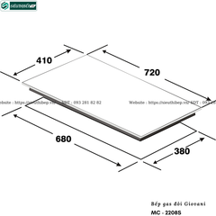 Bếp gas đôi Giovani MC - 2208S (Lắp âm)