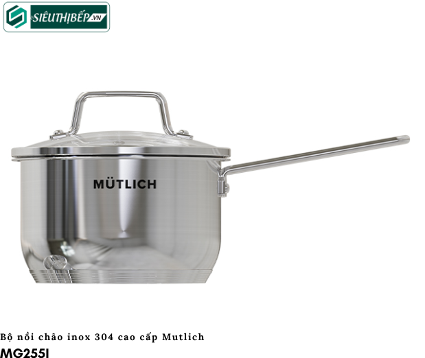 Bộ nồi chảo Mutlich MG255I (Inox 304 cao cấp)