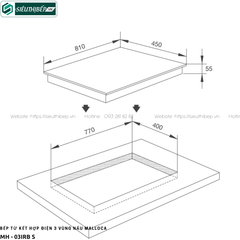 Bếp từ kết hợp điện Malloca MH - 03IRB S (3 vùng nấu)