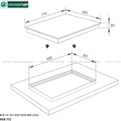 Bếp từ kết hợp điện Malloca MIR 772 (Made in Spain)