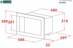 Lò vi sóng Teka ML 820 BI (20 Lít - Âm tủ)