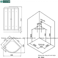 Phòng tắm xông hơi ướt Nofer NG - 2105A (Công nghệ Châu Âu)