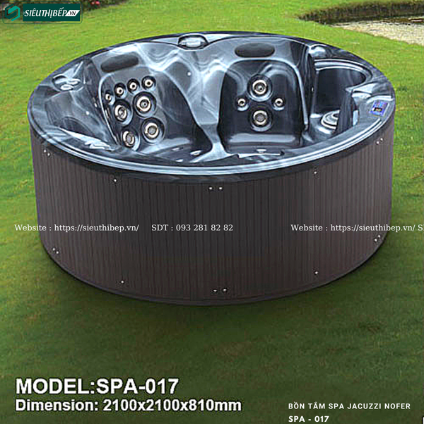 Bồn tắm Spa Jacuzzi Nofer SPA - 017 (Công nghệ Châu Âu)