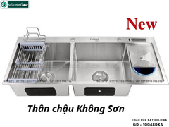 Chậu rửa bát Golicaa GD - 10048DKS (Inox 304 - 2 Hộc Đều, 1 Bàn Chờ)