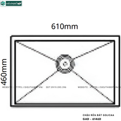 Chậu rửa bát Golicaa GAD - 6146D (Chậu đá - 1 Hộc)