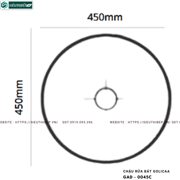 Chậu rửa bát Golicaa GAD - 0045C (Chậu đá - 1 Hộc)