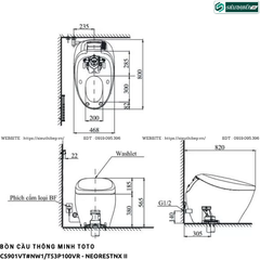 Bồn cầu thông minh TOTO CS901VT#NW1/T53P100VR - NEORESTNX II