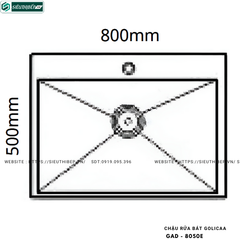 Chậu rửa bát Golicaa GAD - 8050E (Chậu đá - 1 Hộc)