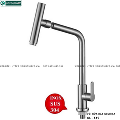 Vòi rửa bát Golicaa GL - 569 (Inox 304)