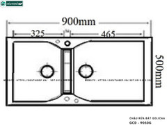 Chậu rửa bát Golicaa GCD - 9050G (Chậu đá - 2 Hộc Lệch)