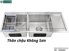 Chậu rửa bát Golicaa GD - 12050KS (Inox 304 - 2 Hộc Đều, 1 Bàn Chờ)