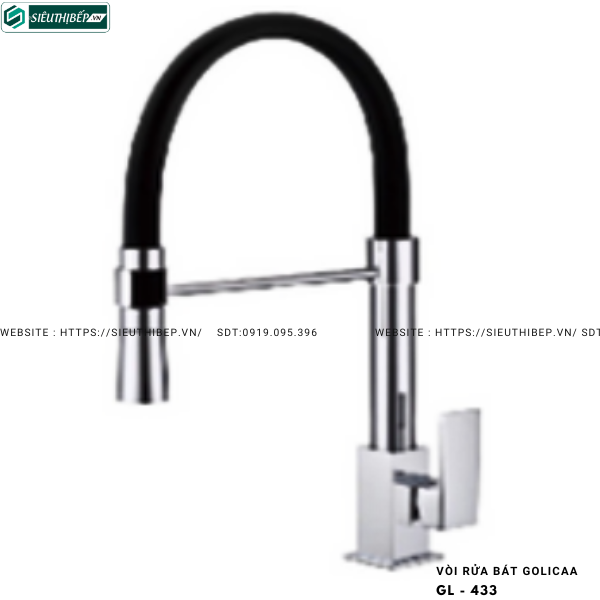 Vòi rửa bát Golicaa GL - 433 (Mạ chrome)