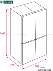 Tủ lạnh Teka RMF 77920 EU SS (4 cánh đứng độc lập)