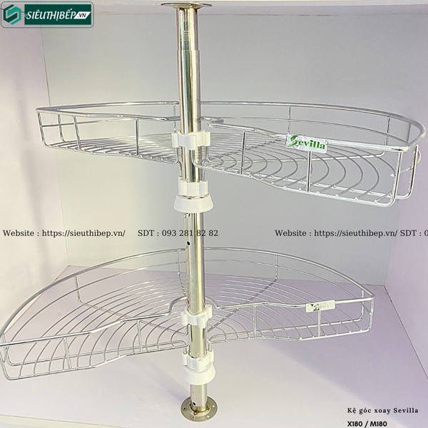 Kệ góc xoay Sevilla X180 / M180 (2 tầng - 180°)