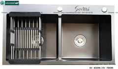 Chậu rửa bát Sevilla SV - 8245N1 / SV - 7843N1 (Inox phủ Nano - 2 hộc cân lắp dương)