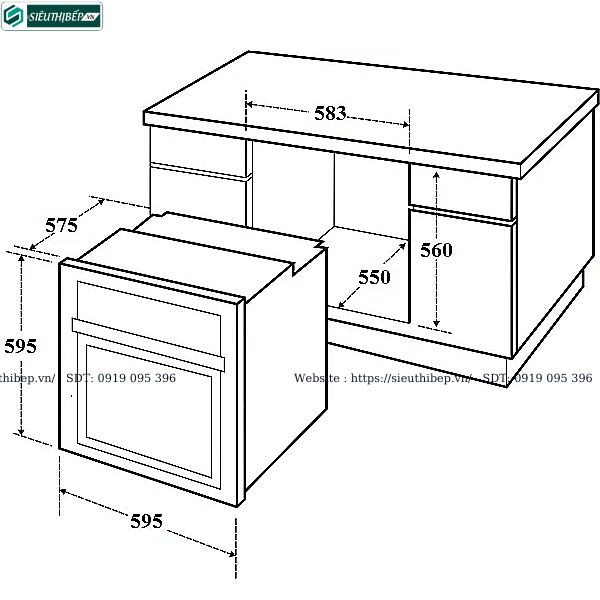 Lò nướng Canzy CZ - 11EBN (60 Lít - Âm tủ)