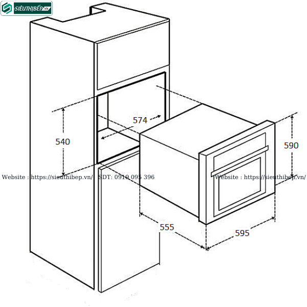 Lò nướng Arber ABLN57L (Âm tủ - 57 Lít)