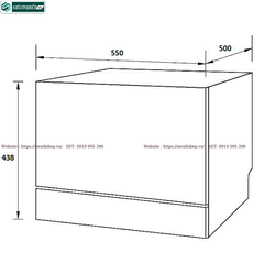 Máy rửa bát Kaff KF - W8001EU (Độc lập để bàn - 6 bộ đồ ăn Châu Âu)