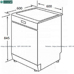 Máy rửa bát Bosch HMH SMS63L08EA - Serie 6 (Độc lập - 12 bộ đồ ăn Châu Âu)