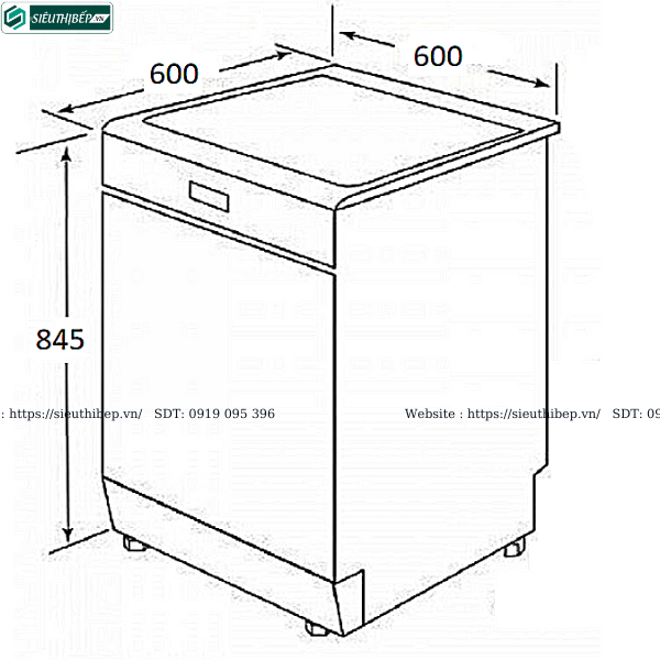 Máy rửa bát Bosch HMH SMS6ZCI08E - Serie 6 (Độc lập - 14 bộ đồ ăn châu Âu)