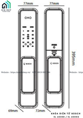 Khóa điện tử Bosch EL 600KB / EL 600KG (Mở khóa bằng APP Wifi thông minh)