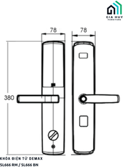 Khóa điện tử Demax SL666 RM / SL666 BN mở khóa bằng WIFI APP thông minh