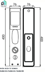 Khóa điện tử Demax SL866 GS / SL866 AC / SL866 BN mở khóa bằng APP điện thoại thông minh