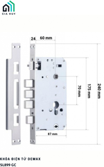 Khóa điện tử Demax SL899 GC mở khóa bằng APP điện thoại thông minh