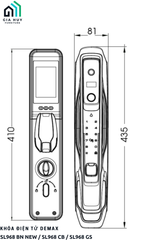 Khóa điện tử Demax SL968 BN NEW / SL968 CB / SL968 GS Nhận diện khuôn mặt FACE ID 3D thông minh