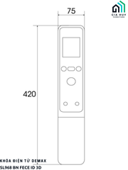 Khóa điện tử Demax SL968 Nhận diện khuôn mặt FACE ID 3D thông minh