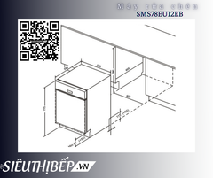 Máy rửa bát Eurosun SMS 78EU12EB / SMS 78EU12ES độc lập - Serial 7