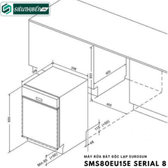 Máy rửa bát Eurosun SMS 80EU15E độc lập