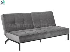 Bộ Sofa giường PERUGIA (Vải Enjoy / PU , Màu xám đậm / Màu đen)