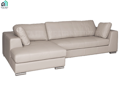 Bộ Sofa AMERIA (Góc trái - Da Bò, Màu kem)