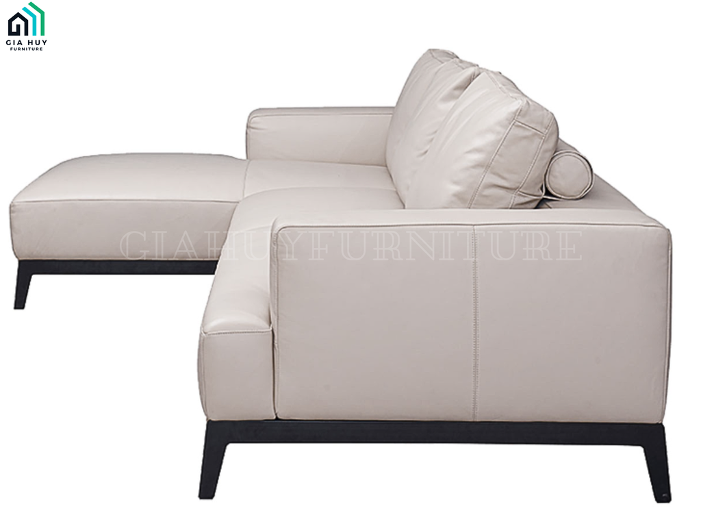 Bộ Sofa HORSENS (Góc phải / Góc trái - Da France, Màu kem / Màu nâu)