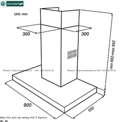 Máy hút mùi Spelier SP - 112 (Áp tường - Chữ T)