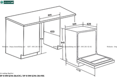 Máy rửa bát Spelier SP 15 DW-B/HA (Black) / SP 15 DW-S/HA (Silver) ( Độc lập - 15 bộ đồ ăn Châu Âu)