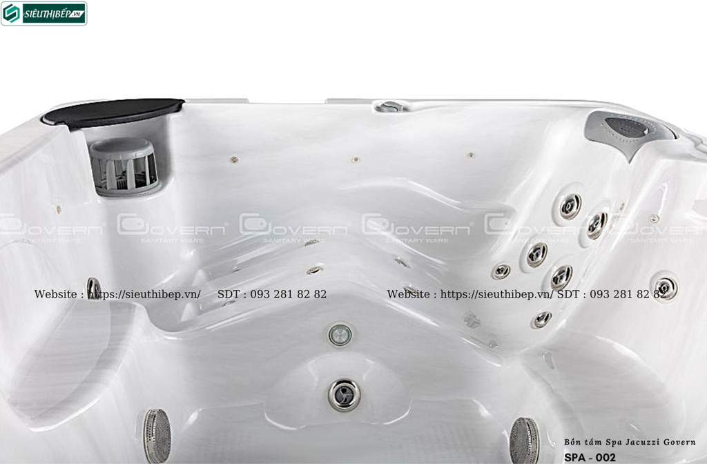 Bồn tắm Spa Jacuzzi Govern SPA - 002 (Bồn Massage,sục khí,hệ thống lọc,máy gia nhiệt)