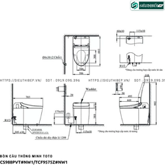 Bồn cầu thông minh TOTO CS988PVT#NW1/TCF9575Z#NW1 - NEOREST DH (220V)